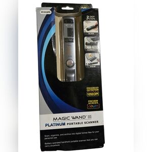 Magic Wand III Platinum Portable Scanner - Silver.  New/Never Used